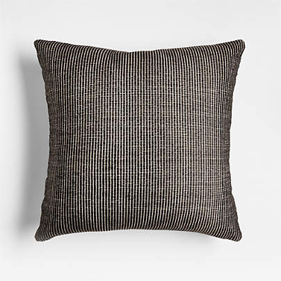 Ink Black 20x20 Soft Textured Indoor/Outdoor Throw Pillow