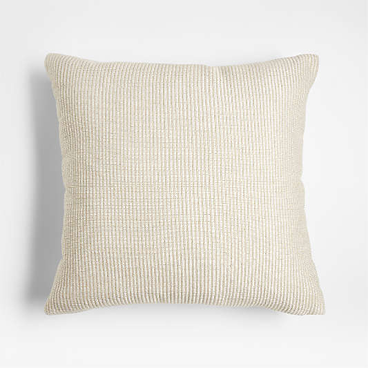 Calm Beige 20"x20" Soft Textured Indoor/Outdoor Throw Pillow