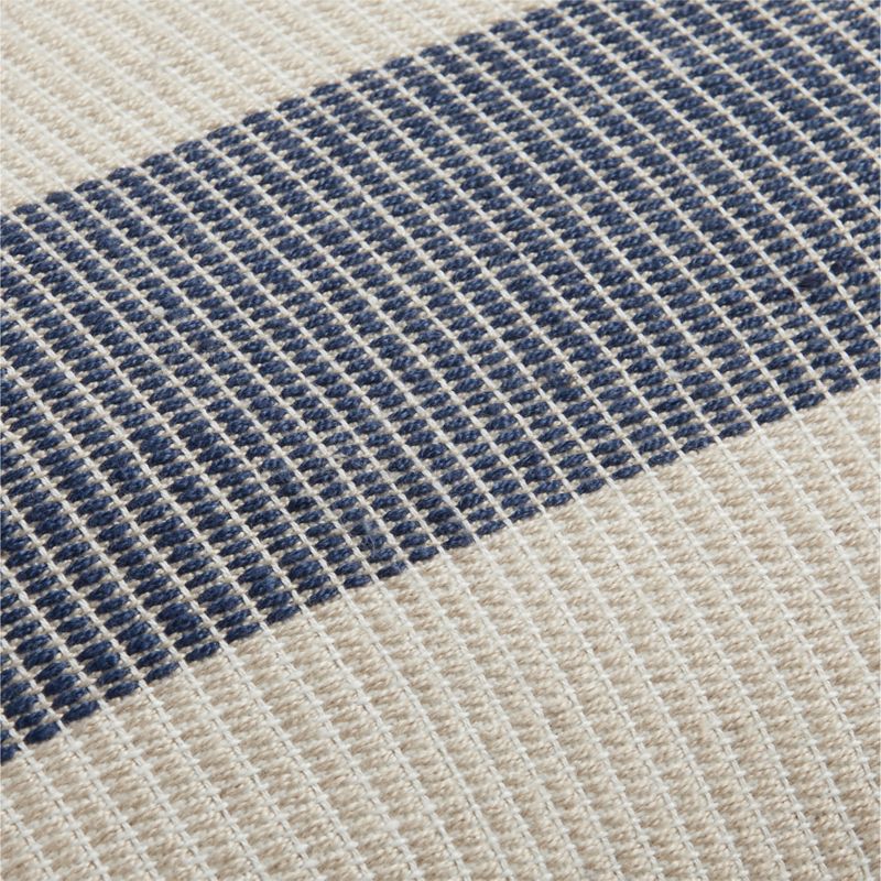 Deep Indigo Blue 24"x16" Soft Textured Stripe Indoor/Outdoor Throw Pillow - image 4 of 5