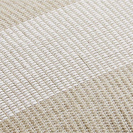 Calm Beige 24"x16" Soft Textured Stripe Indoor/Outdoor Throw Pillow