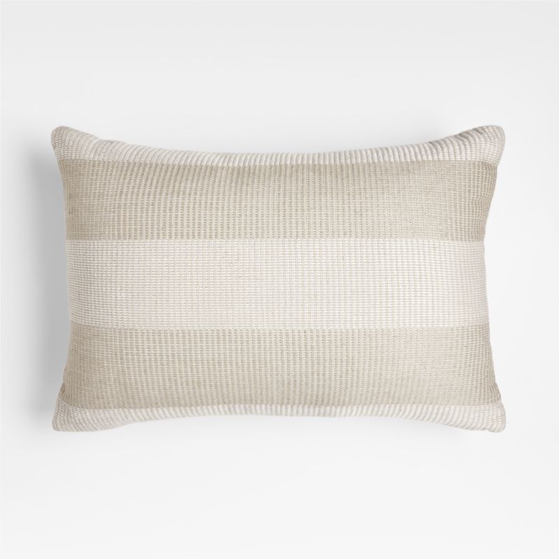 Calm Beige 20x20 Soft Textured Indoor/Outdoor Throw Pillow