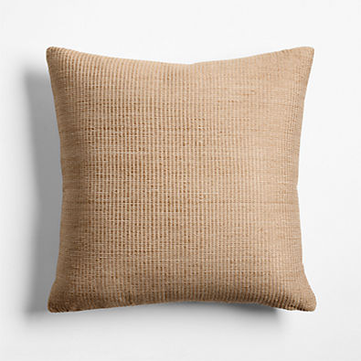 View Sierra Tan 20"x20" Soft Textured Indoor/Outdoor Throw Pillow details