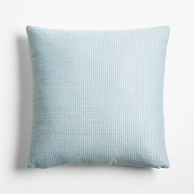 View Waterfall Blue 20"x20" Soft Textured Indoor/Outdoor Throw Pillow details