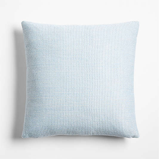 Waterfall Blue 20"x20" Soft Textured Indoor/Outdoor Throw Pillow