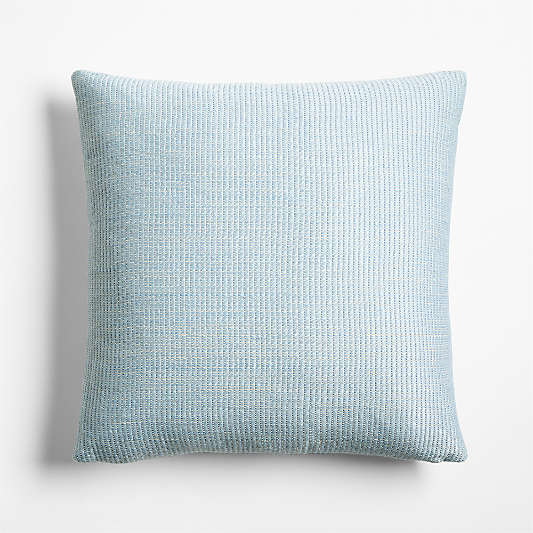 Waterfall Blue 20"x20" Soft Textured Indoor/Outdoor Throw Pillow