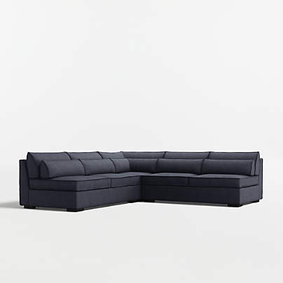 Soho 3-Piece L-Shaped Armless Sectional Sofa