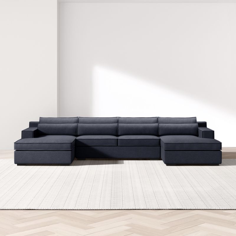 Soho 3-Piece U-Shaped Sectional Sofa with Double Chaise Lounge - image 4 of 10