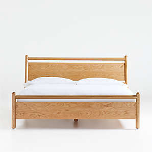 Wood Beds Crate Barrel, King Size Wood Bed Frame With Headboard And Footboard