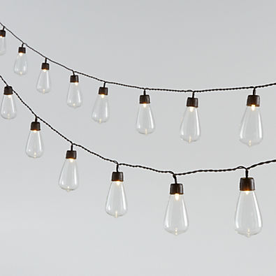 View 20-Count Solar Drop String Lights, Set of 2 details