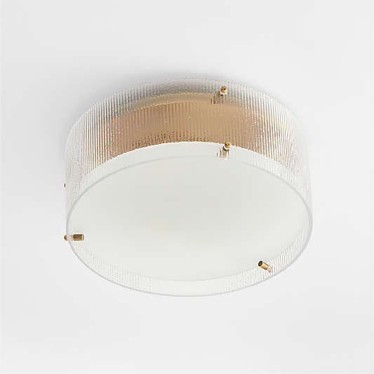 Soleil Fluted Glass Flush-Mount Light