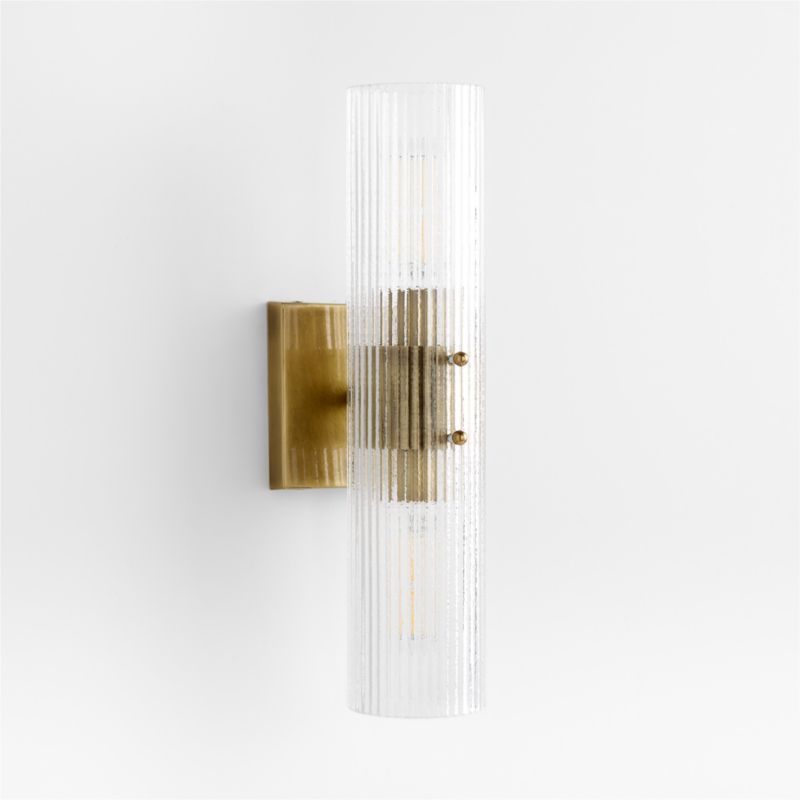 Soleil Fluted Glass 2-Light Wall Sconce