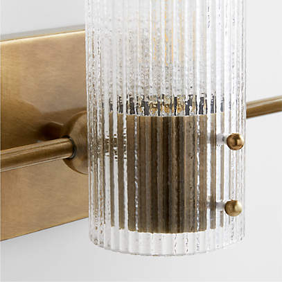 Soleil Fluted Glass 2-Bathroom Vanity Light Wall Sconce + Reviews
