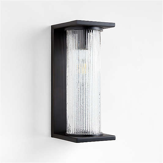 Soleil Black Indoor/Outdoor Wall Sconce Light