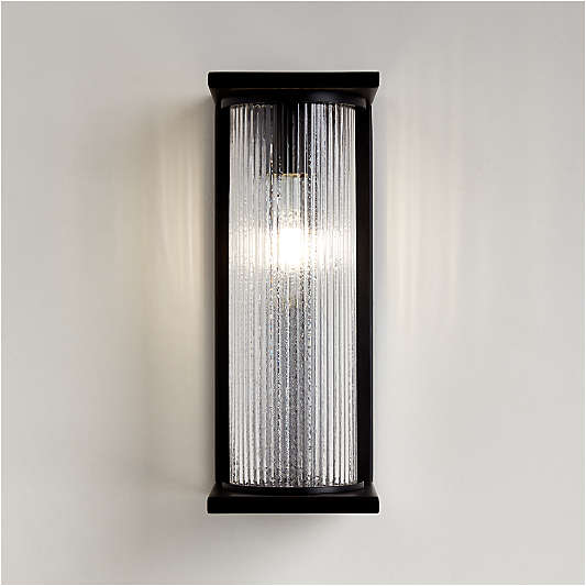 Soleil Black Indoor/Outdoor Wall Sconce Light