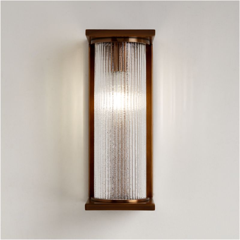 Soleil Brass Indoor/Outdoor Wall Sconce Light - image 0 of 5