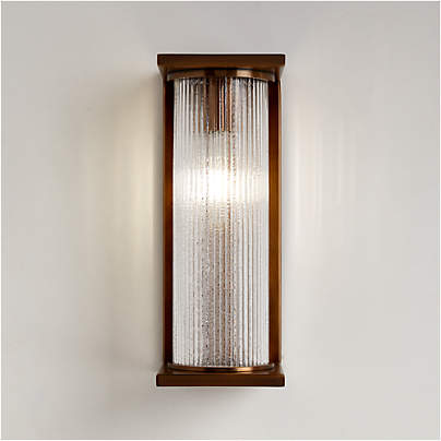 Soleil Brass Indoor/Outdoor Wall Sconce Light