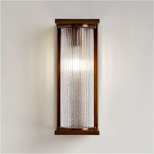 Soleil Brass Indoor/Outdoor Wall Sconce Light