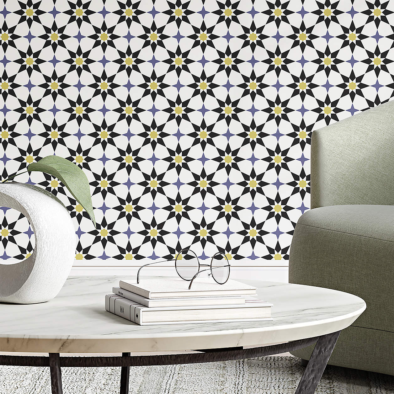 Tempaper Moroccan Spice Soleil Removable Wallpaper + Reviews Crate & Barrel