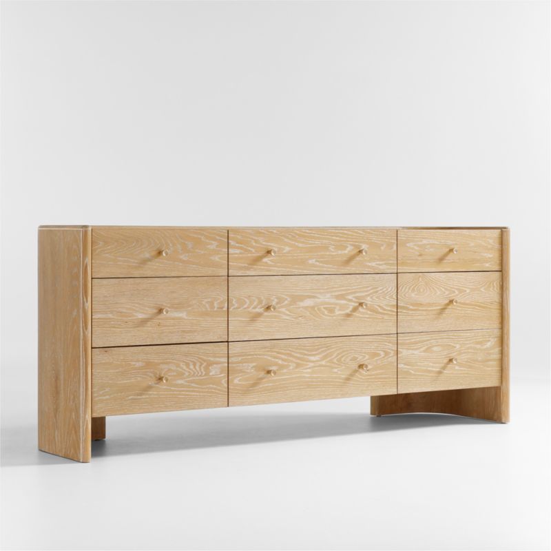 Soleri Cerused Natural Oak Wood -Drawer Dresser