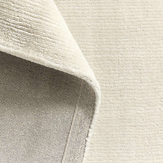 Solid Double Stripe Ivory Kids Performance Area Rug 9'x12'