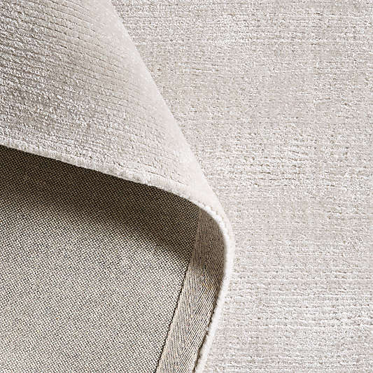 Solid Double Stripe Light Grey Kids Performance Area Rug