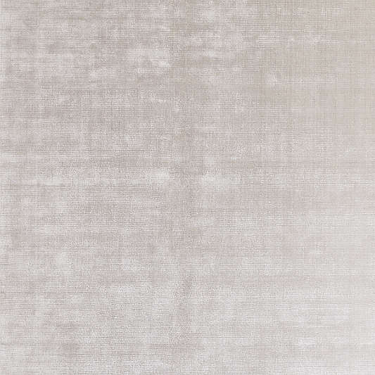 Solid Double Stripe Light Grey Kids Performance Area Rug 6'x9'