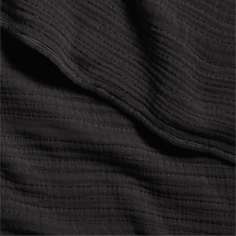 Solid Gauze 70"x55" Ink Black Throw Blanket - image 4 of 6