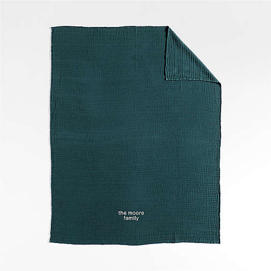 Solid Gauze 70"x55" Sea Green Throw Blanket