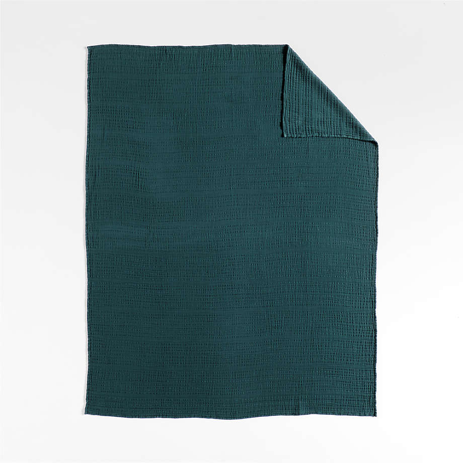 Deep green throw online blanket