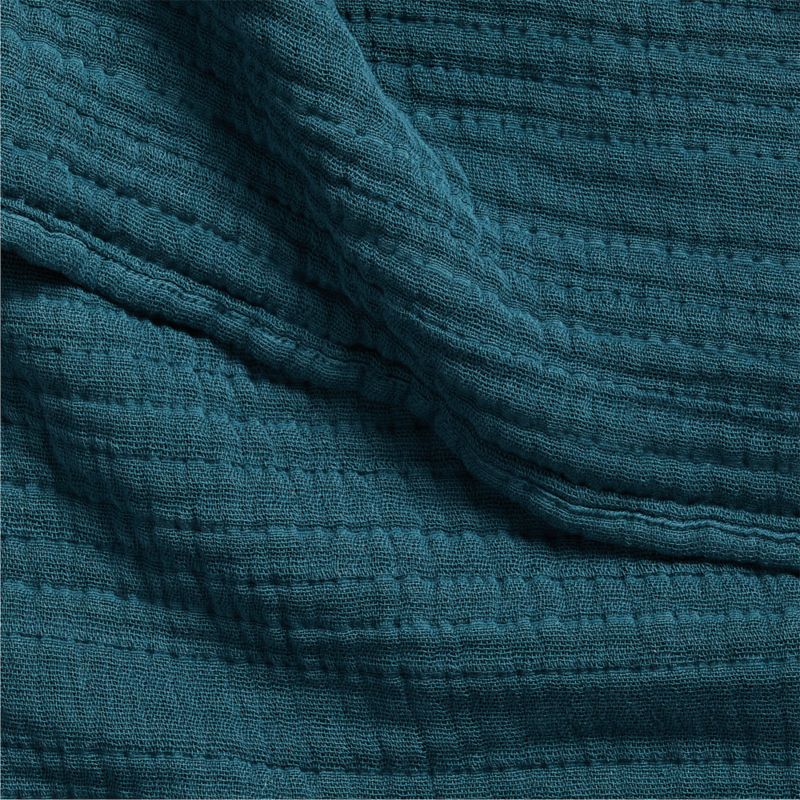 Solid Gauze 70"x55" Sea Green Throw Blanket - image 3 of 5