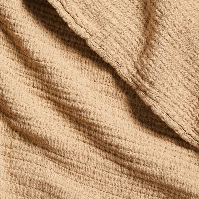 Solid Gauze 70"x55" Fawn Tan Brown Throw Blanket - image 3 of 5