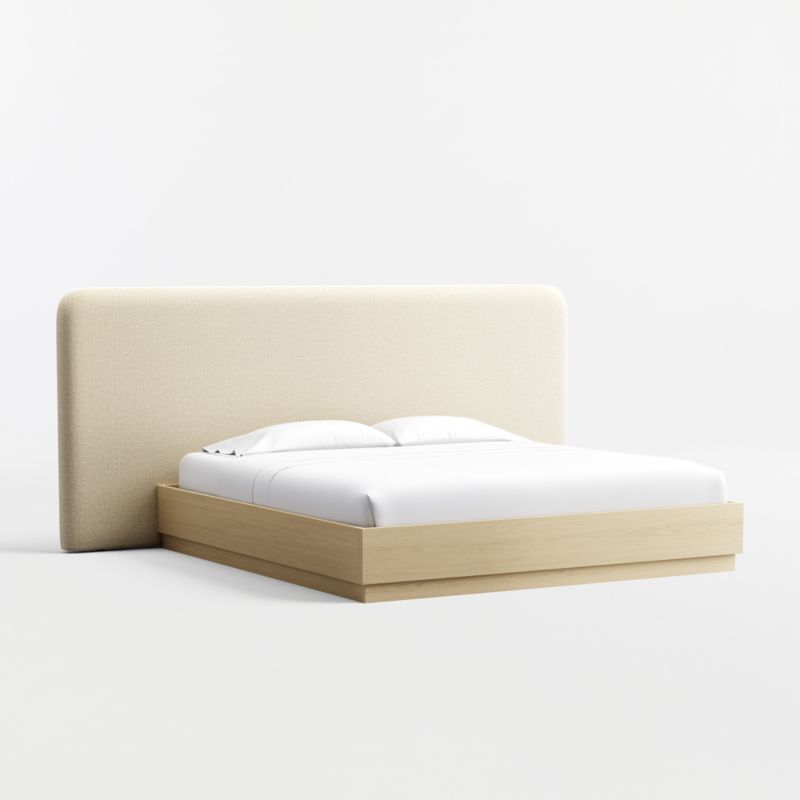 View Somers Upholstered King Headboard and Wood Bed - image 4 of 7