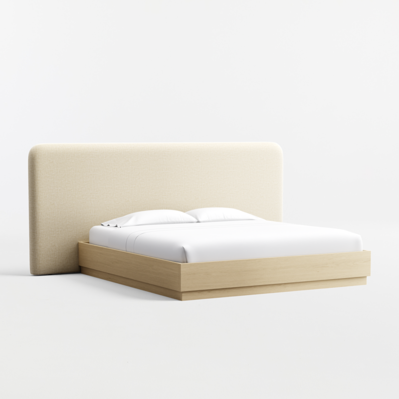 Somers Upholstered King Headboard and Wood Bed - image 3 of 7