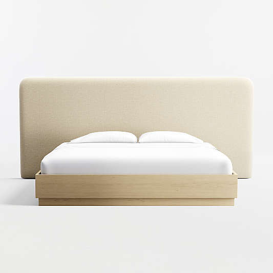 Somers Upholstered King Headboard and Wood Bed