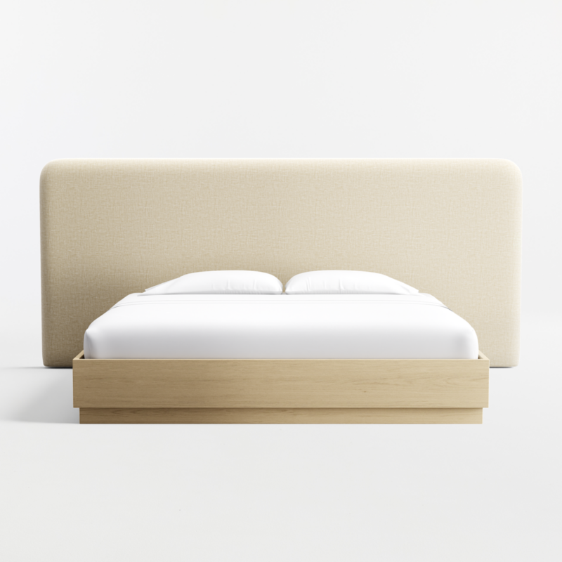 Somers Upholstered King Headboard and Wood Bed - image 0 of 7