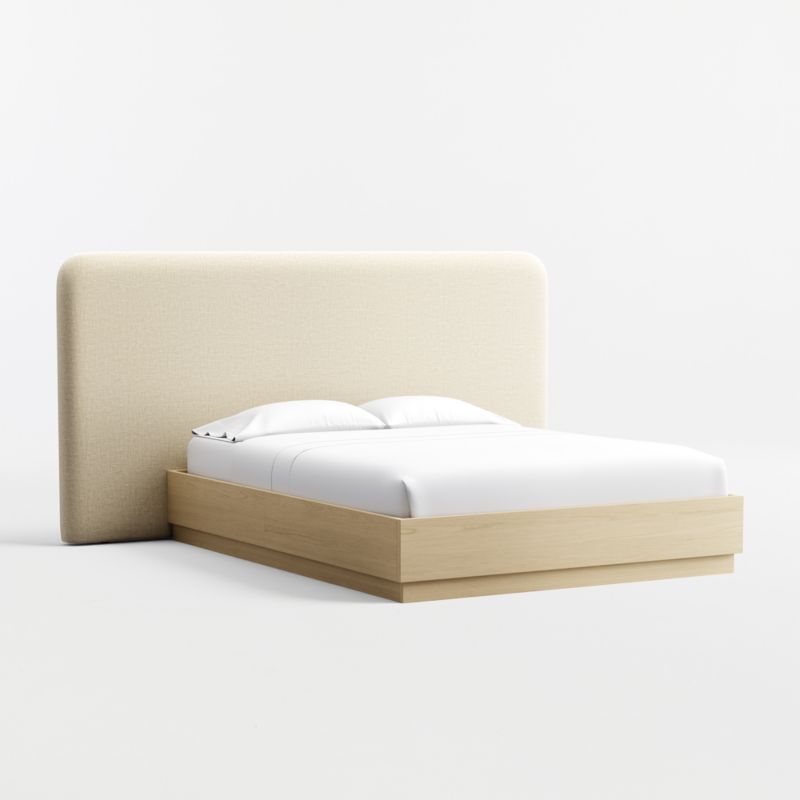 View Somers Upholstered Queen Headboard and Wood Bed - image 4 of 7