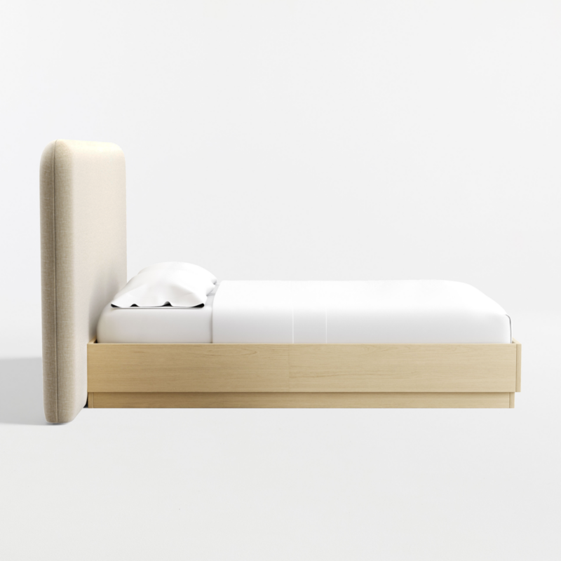 Somers Upholstered Queen Headboard and Wood Bed - image 4 of 7
