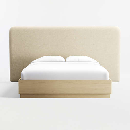 Somers Upholstered Queen Headboard and Wood Bed