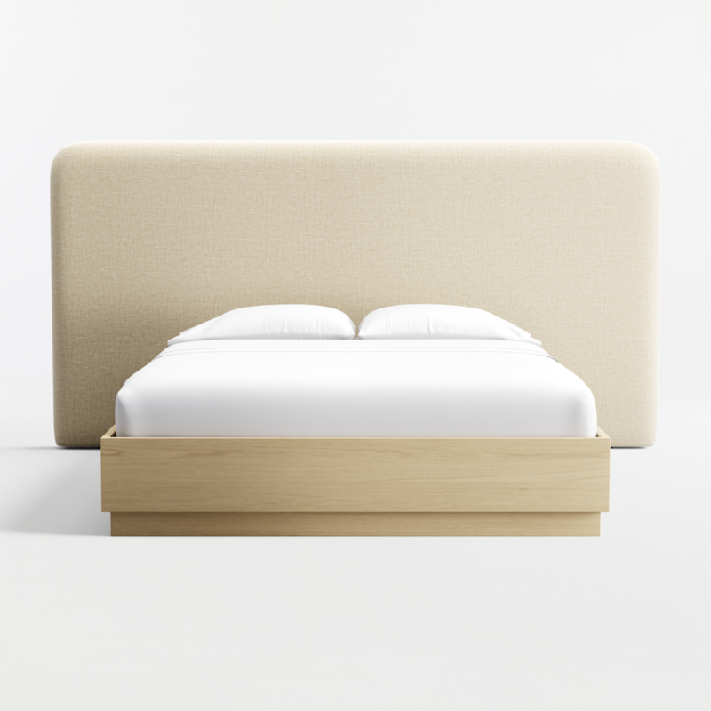 Somers Upholstered Queen Headboard and Wood Bed - image 0 of 7