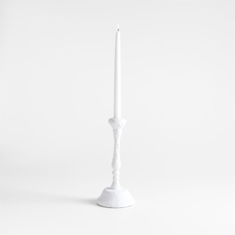 Viewing product image Sonara White Metal Taper Candle Holder 11" - image 1 of 5