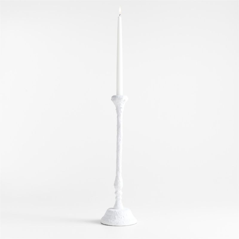 Sonara White Metal Taper Candle Holder 18" - image 0 of 5