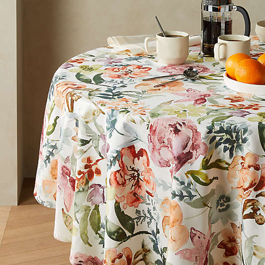 Sonder 60" Printed Floral Round Tablecloth