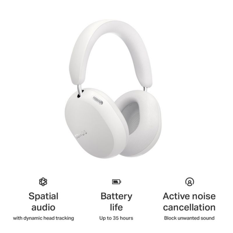 Sonos Ace Ultra White Wireless Headphones with Noise Cancellation - image 2 of 3