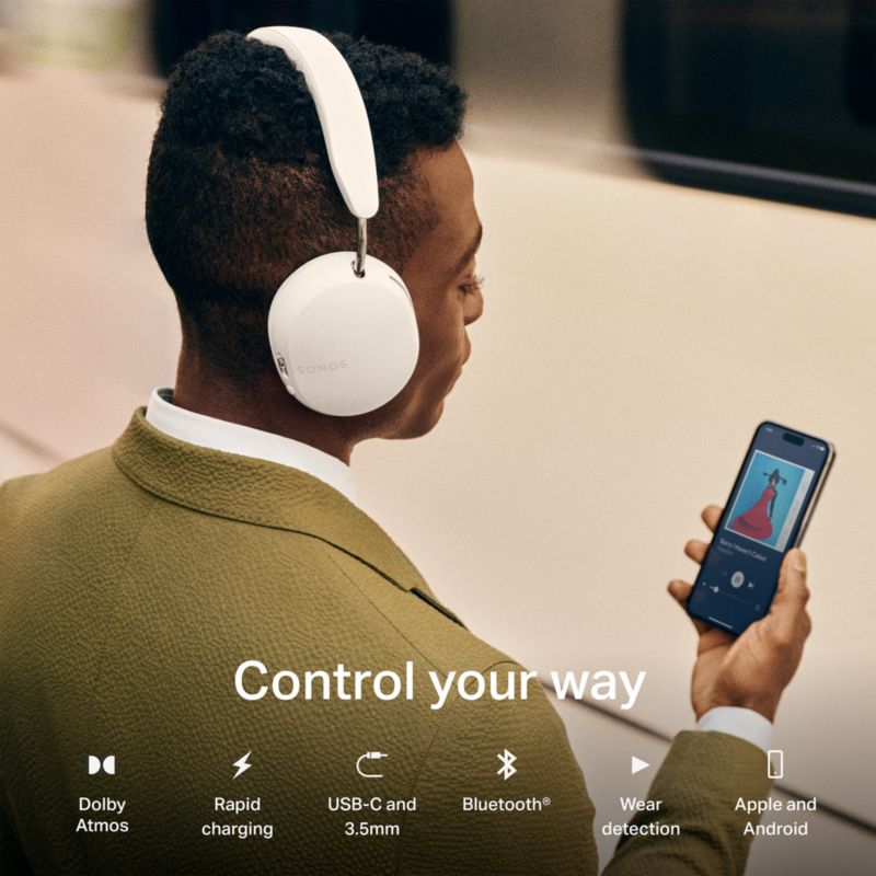 Sonos Ace White Wireless Headphones with Noise Cancellation - image 1 of 5