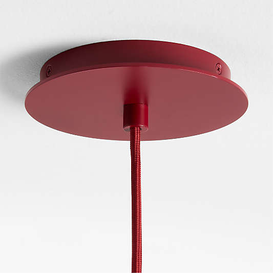 Soren Kids Pendant Ceiling Light with Red Cord and Ceiling Plate