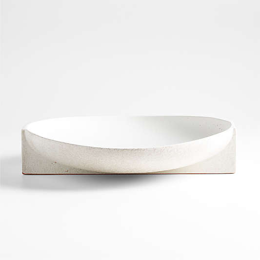 Soren White Ceramic Decorative Bowl