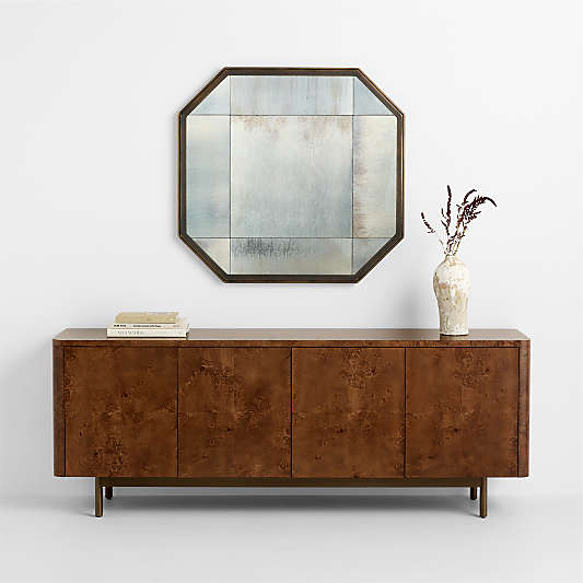 Sorina Brass Patina Hexagon Wall Mirror