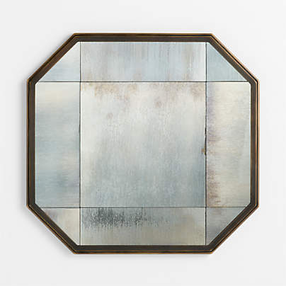 Sorina Brass Patina Hexagon Wall Mirror