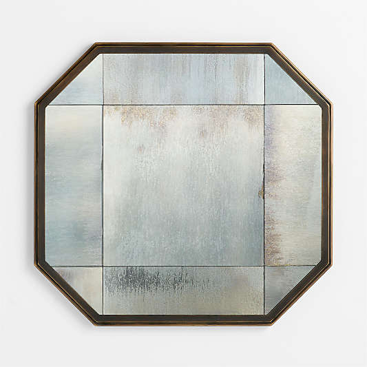 Sorina Brass Patina Hexagon Wall Mirror
