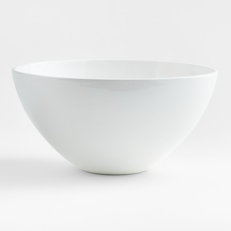 Sorrento 16" White Ceramic Serving Bowl + Reviews | Crate & Barrel
